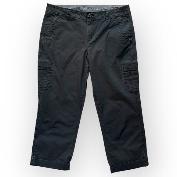 Eddie Bauer Women's Gray Lightweight Ripstop Slightly Curvy Crop Pants Size 10 - Picture 16 of 16